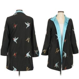 Heidi Daus 🦋 Hummingbirds & Butterflies • MEDIUM • Embroidered Coat Jacket